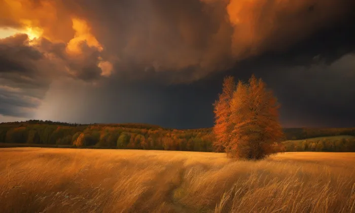 kostel svatého Prokopa (Křtěnov) – autumn