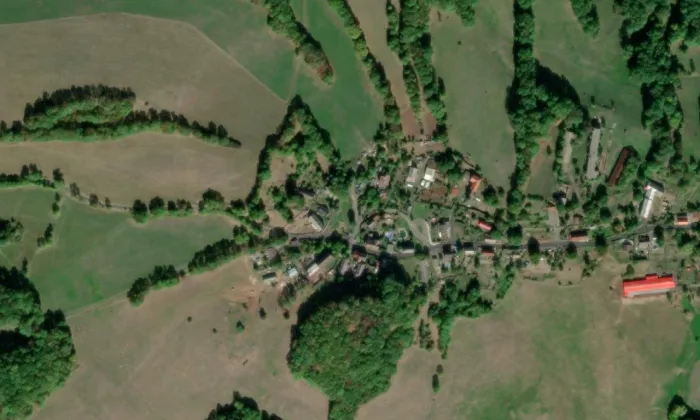 Kostel svatého Prokopa (Malšovice) – letecký pohled