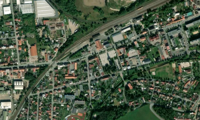 Kostel svatého Prokopa (Nýřany) – letecký pohled