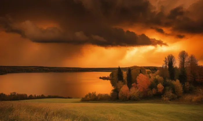 Kostel svatého Prokopa (Nadslav) – autumn