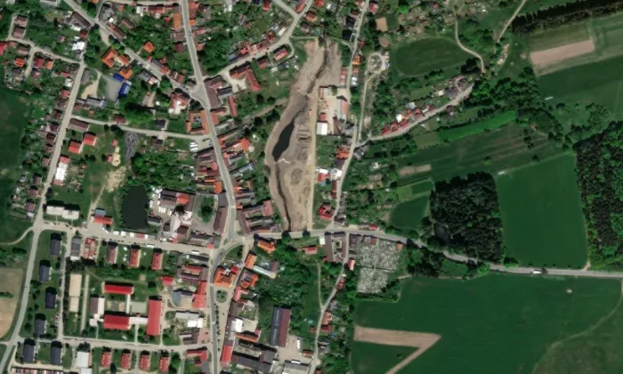 kostel svatého Prokopa (Studená) – letecký pohled