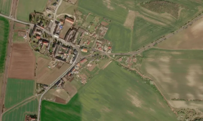Kostel svatého Prokopa (Volevčice) – letecký pohled
