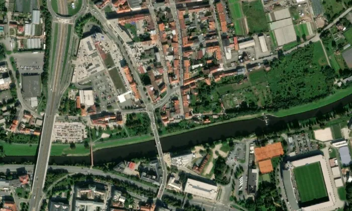 Kostel svatého Rocha (Plzeň) – letecký pohled