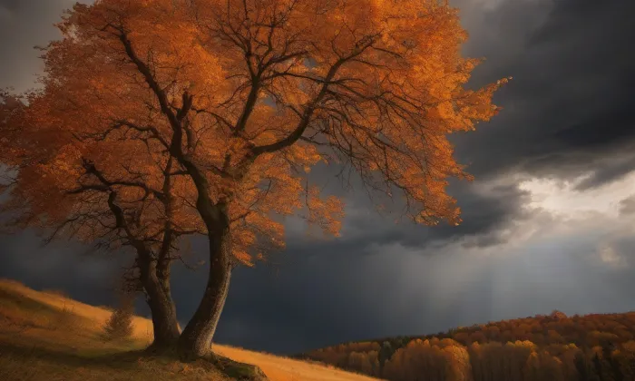 Kostel svatého Stanislava (Mořina) – autumn