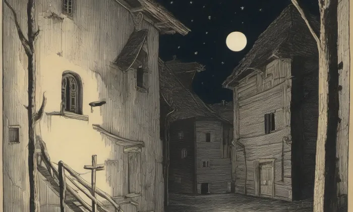 Kostel svatého Stanislava (Mořina) – noc