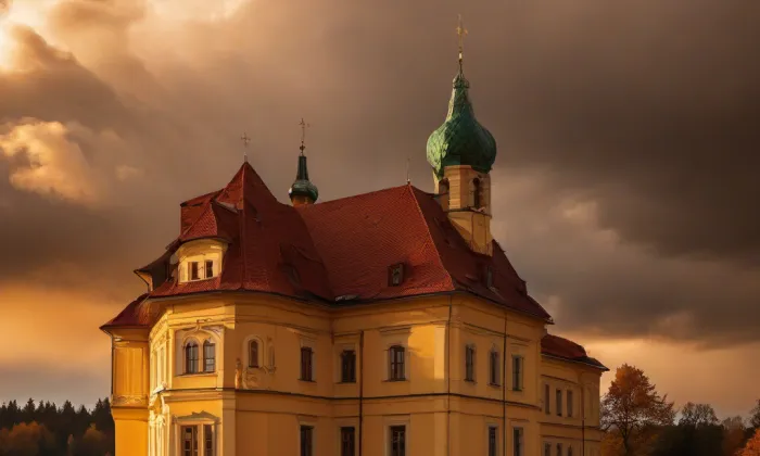 Kostel svatého Václava (Žatec) – autumn