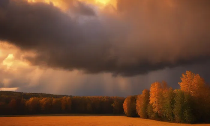 kostel svatého Václava (Činěves) – autumn