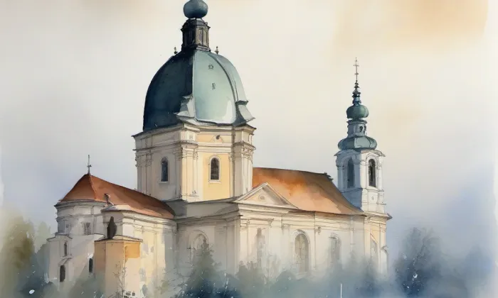 Kostel svatého Václava (Žitovlice) – akvarel