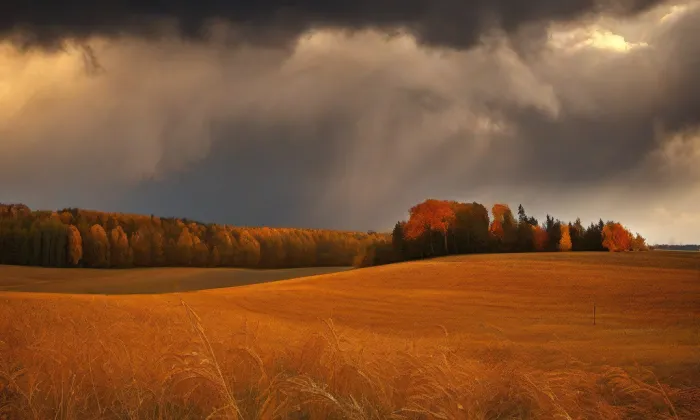 Kostel svatého Václava (Boseň) – autumn