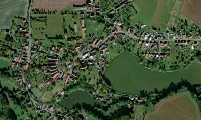 kostel svatého Václava (Bratčice) – letecký pohled