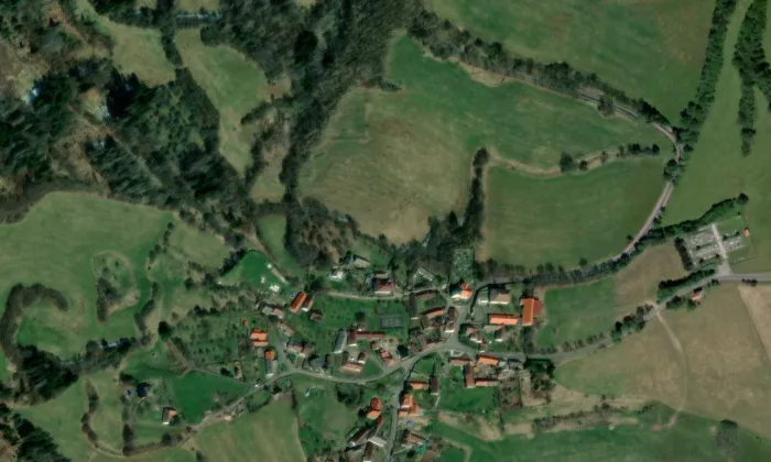 kostel svatého Václava (Bukovník) – letecký pohled