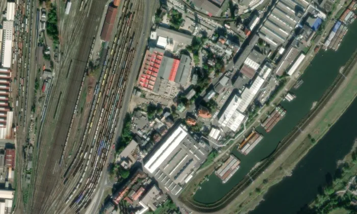 Kostel svatého Václava (Děčín V-Rozbělesy) – letecký pohled