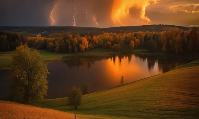 kostel svatého Václava (Hrbokov) – autumn