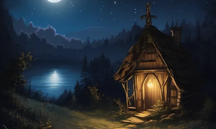 Kostel svatého Václava (Malá Bukovina) – noc