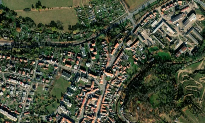 Kostel svatého Václava (Netolice) – letecký pohled
