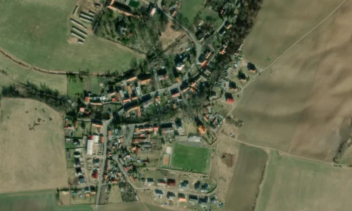 Kostel svatého Václava (Nové Sedlo) – letecký pohled
