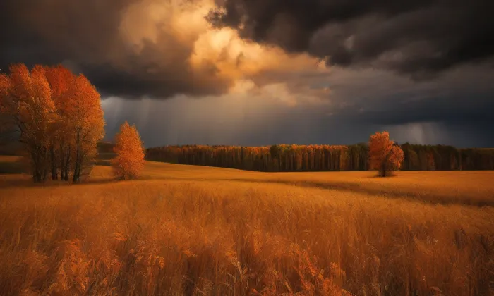 kostel svatého Václava (Radešínská Svratka) – autumn