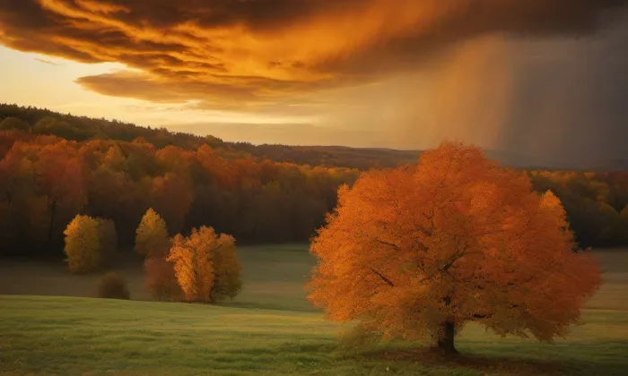 Kostel svatého Václava (Veliš) – autumn