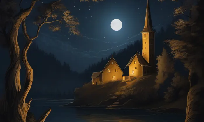 Kostel svatého Václava (Veliš) – noc