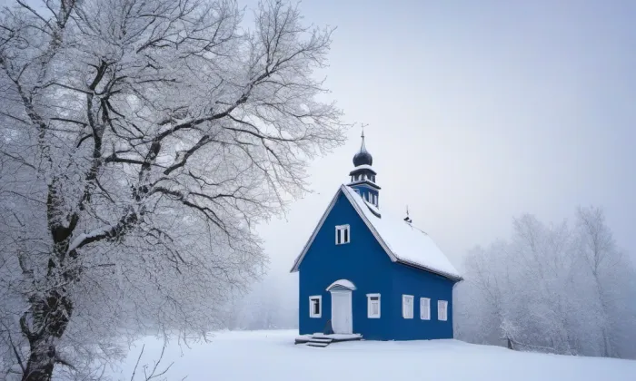 Kostel svatého Václava (Veliš) – winter