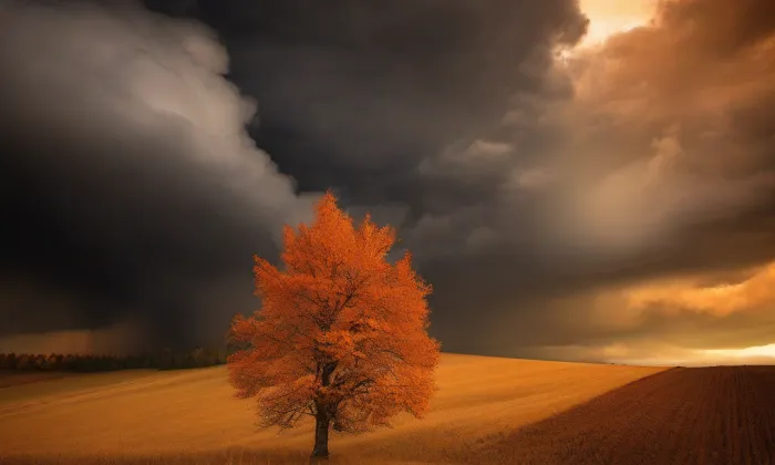Kostel svatého Václava (Velká Černoc) – autumn