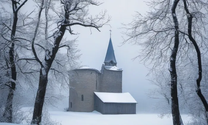 Kostel svatého Václava v Lokti – winter