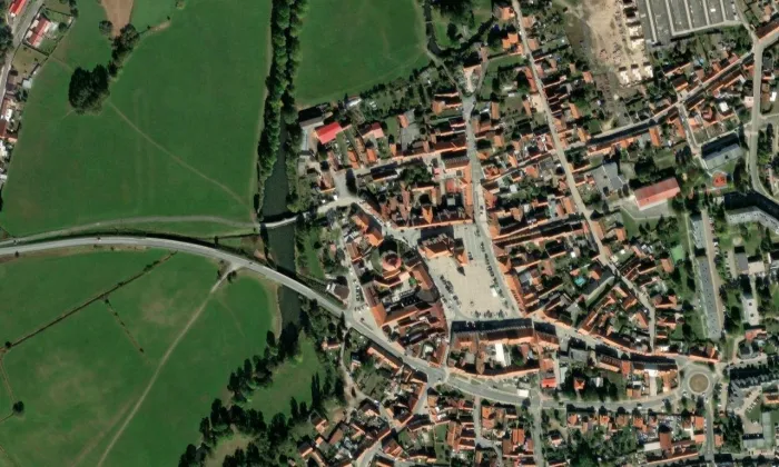 Kostel svatého Víta (Dobřany) – letecký pohled