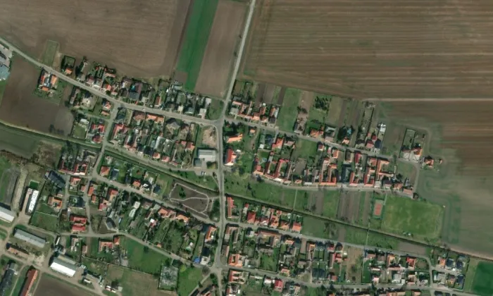 kostel svatého Víta (Dyjákovičky) – letecký pohled