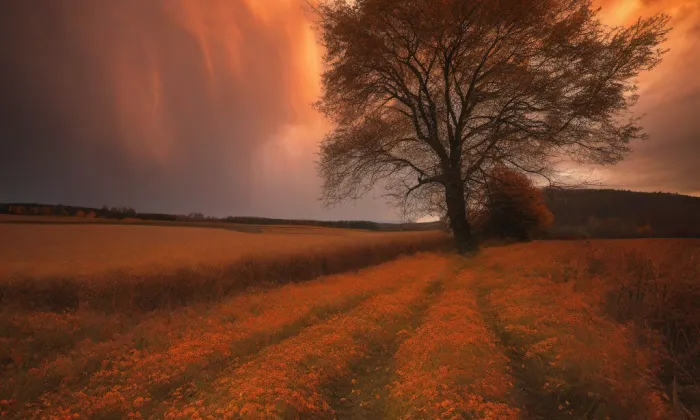 Kostel svatého Valentina (Novosedlice) – autumn