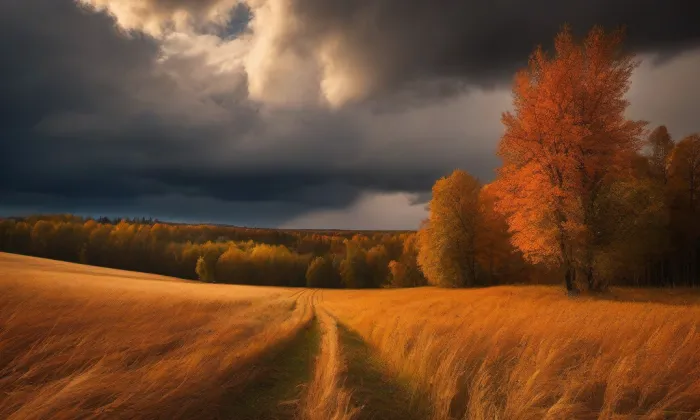 kostel svatého Vavřince (Černá Hora) – autumn