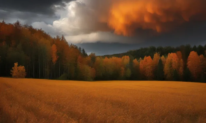 Kostel svatého Vavřince (Dačice I) – autumn