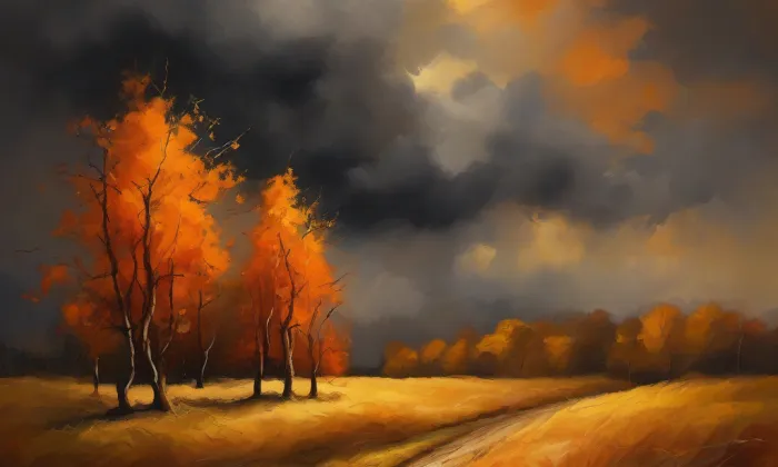 Kostel svatého Vavřince (Havraň) – autumn