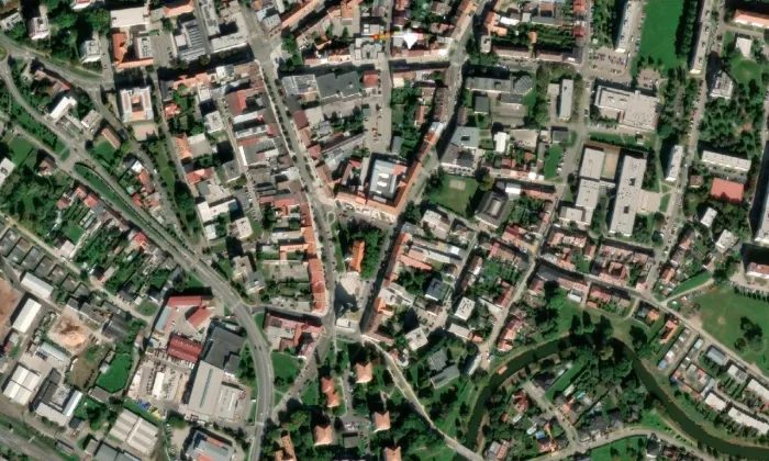 kostel svatého Vavřince (Hodonín) – letecký pohled