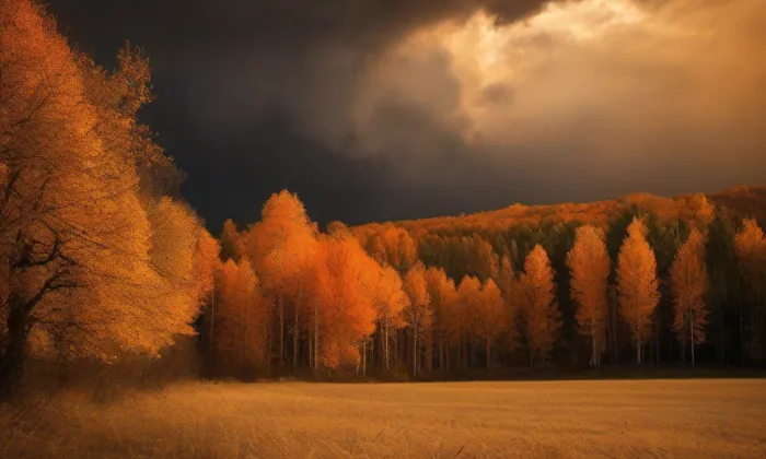 Kostel svatého Vavřince (Křivice) – autumn