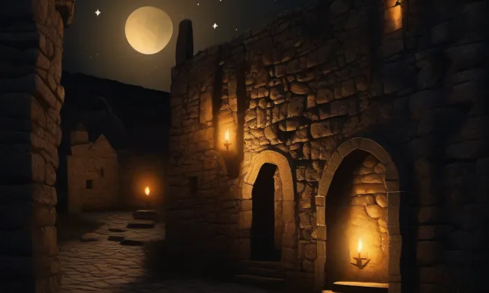kostel svatého Vavřince (Kostelec) – noc