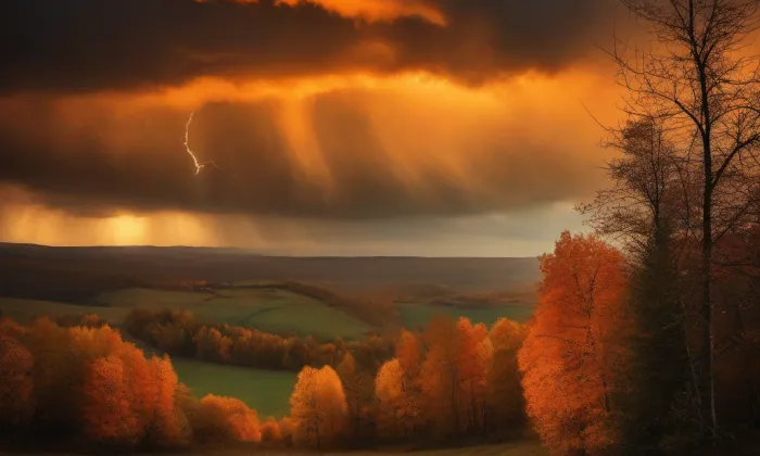kostel svatého Vavřince (Krasonice) – autumn