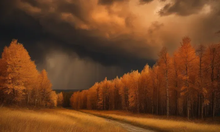 Kostel svatého Vavřince (Nová Hradečná) – autumn