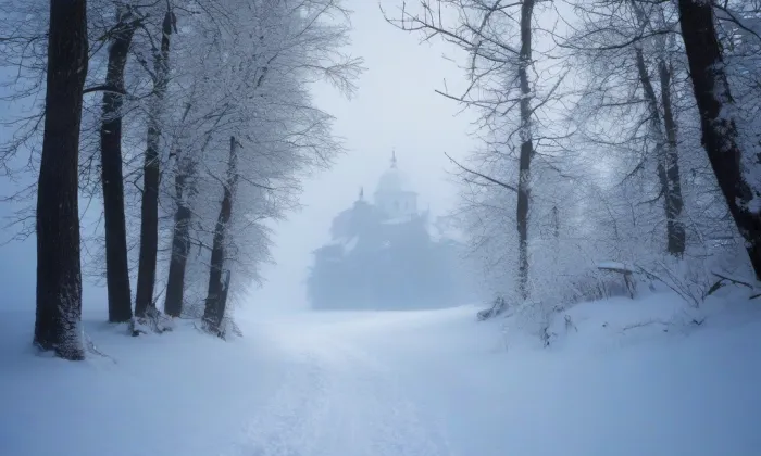 Kostel svatého Vavřince (Ovesné Kladruby) – winter