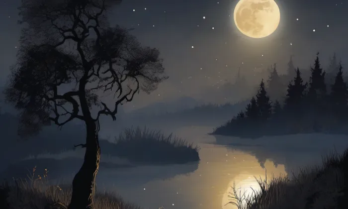 Kostel svatého Vavřince (Prácheň) – noc
