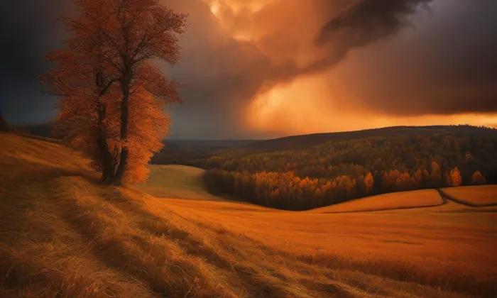 Kostel svatého Vavřince (Vrčeň) – autumn