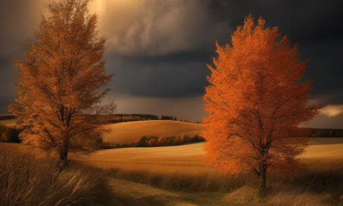 Kostel svatého Vendelína (Perštejn) – autumn