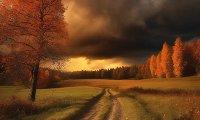 Kostel svatého Vojtěcha (Broumov) – autumn