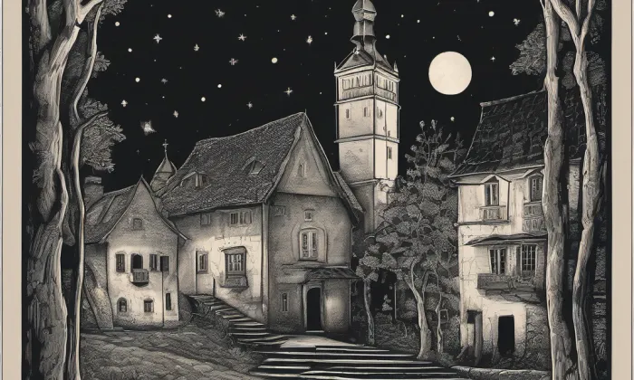 Kostel U Jákobova žebříku – noc
