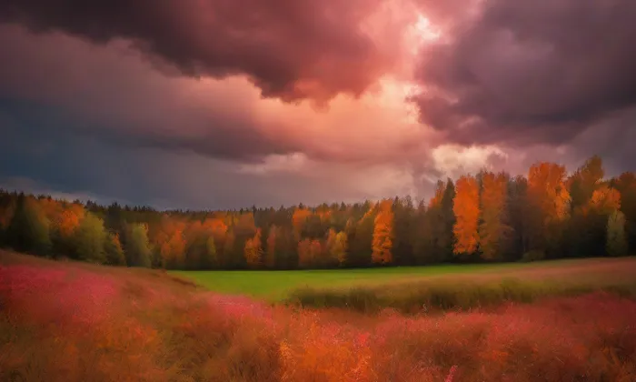 kostel Všech Svatých (Žumberk) – autumn
