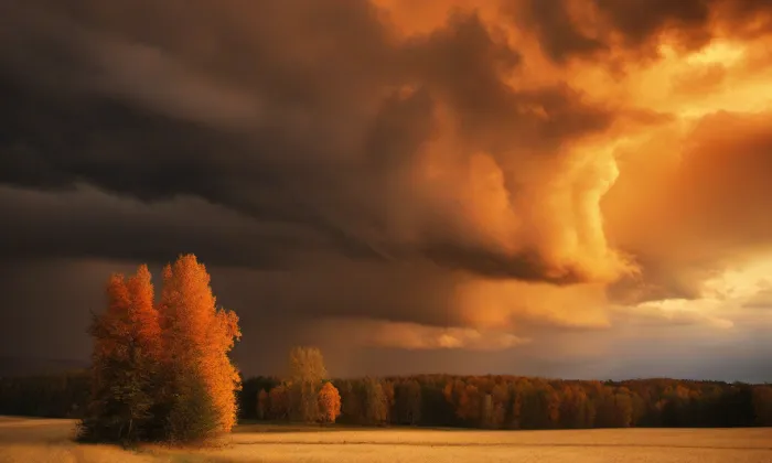 Kostel Všech svatých (Hředle) – autumn