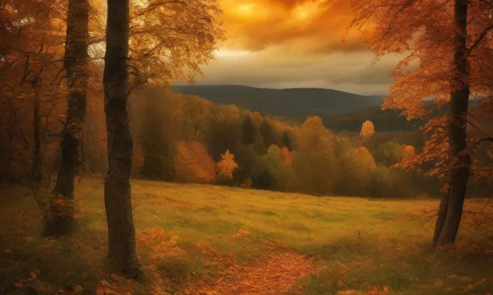 kostel Všech svatých (Libočany) – autumn