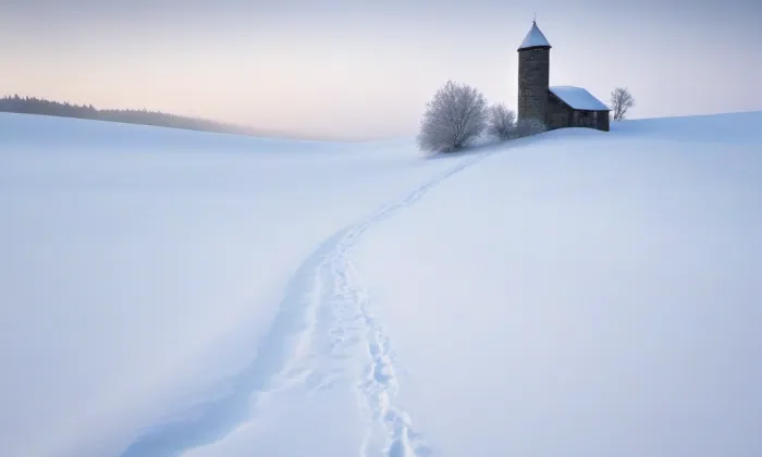Kostel Všech svatých (Stříbro) – winter