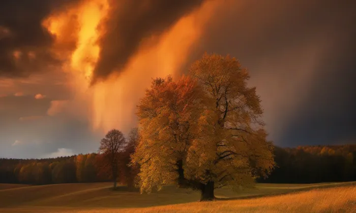 kostel Všech svatých (Staré Hvězdlice) – autumn