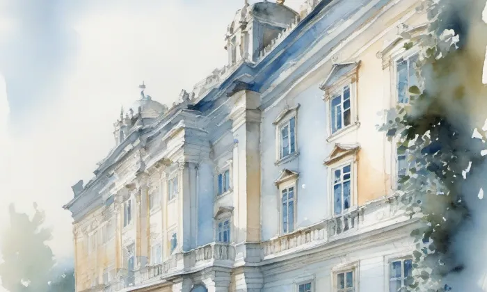 Kounický palác v Panské – akvarel