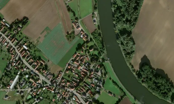 Kovanice – letecký pohled